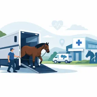 Een paard naar de kliniek laten vervoeren