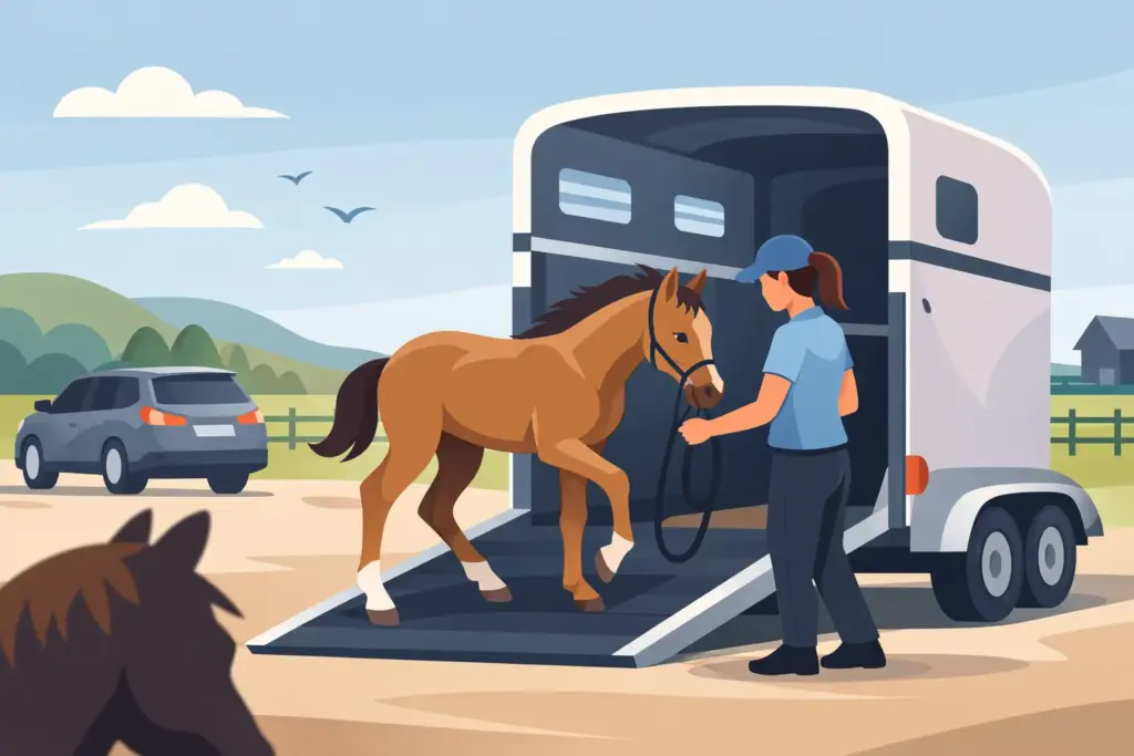 Jong paard veilig vervoeren zonder onnodige stress