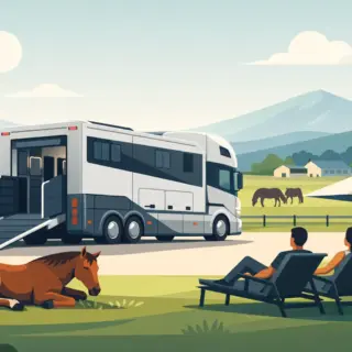 Krismar horsetruck paardenvervoer met rust