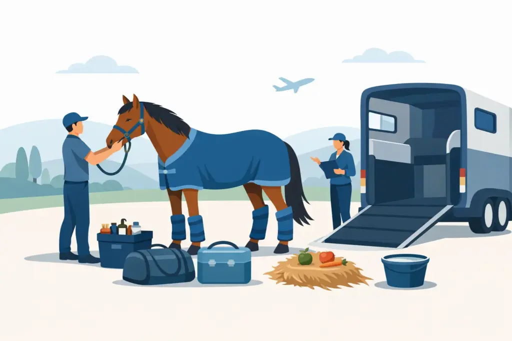 Paard voorbereiden op transport zonder stress