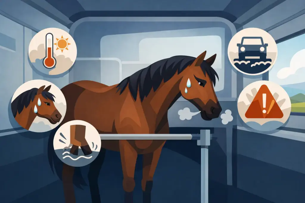 Signalen van transportstress bij uw paard