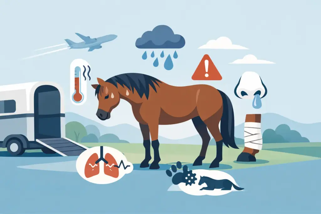 Wanneer mag een paard niet reizen? 9 signalen